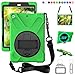 ZenRich iPad 5th/6th Generation Case, iPad 9.7 Case 2017/2018 with Rotatable Kickstand,Hand Strap and Shoulder Strap zenrich Heavy Duty Shockproof Case for A1822/A1823/A1893/A1954 Grass Green
