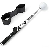 Retractable Golf Swing Trainer, Golf Training Aid | With click feedback,tempo trainer,golf wrist trainer,golf swing training tool for indoor swing &amp; driving range golfer workout