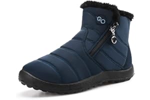 HARENCE Snow Boots for Women Winter Boot with Comfortable Warm Fur Lined Ankle Booties Outdoor Slip On Waterproof Short Boots