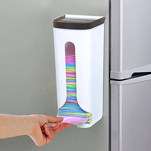 Weiliru Plastic Bag Holder Dispensers Folding Mesh Garbage Bags Hanging Storage Bag Trash Bags Holder Organizer