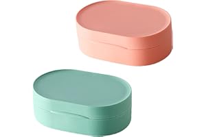 MEBOLTPAN Travel Soap Container, 2 PCS Soap Travel Case Soap Container, Multicolor Plastic Travel Soap Holder, Bar Soap Travel Container by Metboltpan (2, 4.92x3.15x1.57)