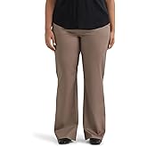 Lee Womens Plus Size Wrinkle Free Mid Rise Bootcut Pant