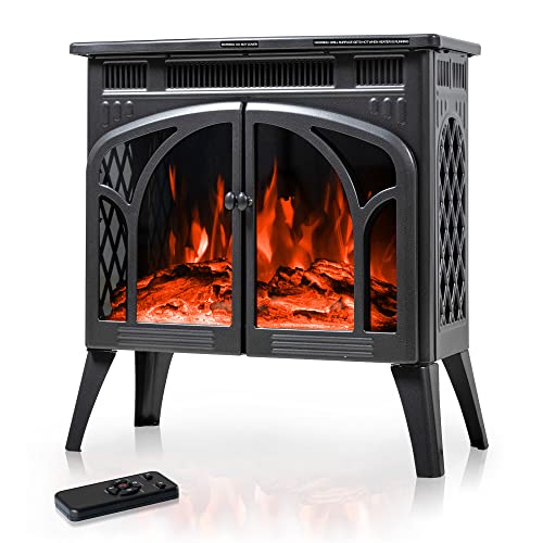 Electactic 24Inch Electric Fireplace Stove, FreeStanding Infrared