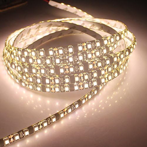 MIYOLE Black PCB Waterproof DC 12V Flexible LED Strip Lights,Warm White 600 Units 3528 LEDs,Light Strips,Pack of 16.4ft/5m