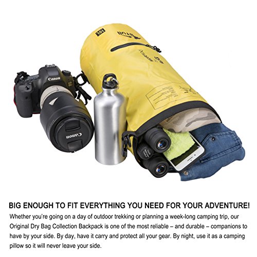 BFULL Waterproof Dry Bag 10L/20L [Lightweight Compact] Roll Top Water Proof Backpack with 2 Exterior Zip Pocket for Kayaking, Boating, Duffle, Camping, Floating, Rafting, Fishing - Thumbnail 4