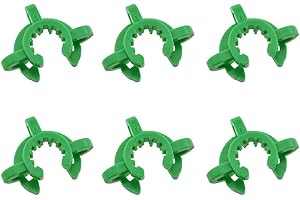 Binzzo Lab Joint Keck Clamp Clips Green Plastic 10mm Sturdy Tight Hold Easy Put on off Snug No Scrape for Joints 10/18 and 10/30 Glassware Collector Pipe Standard Taper Interface 6PC, Green-10mm 6Pcs