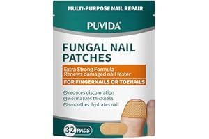 32-piece pack of nail patches - suitable for nail atrophy, detachment, lifting, discoloration, cloudiness, thickening, and pa