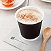 Restaurantware 8 Ounce Disposable Latte Cups, Pack of 25 Insulated Hot Holders–Lids Sold Separately, Designed with a Double Wall and Black Paper, Ideal for Coffee, Hot Chocolate, Tea, and More
