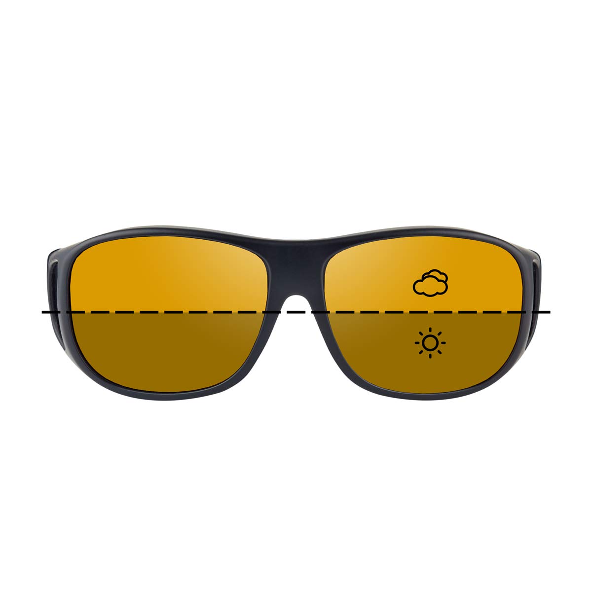 Fortis OverWraps Polarised Fishing Sunglasses - With UV400 Protection - Switch Photochromic Lenses (OW003)
