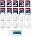 SanDisk 8GB Class 4 SDHC (10 Pack Bundle) Flash Memory Card SDSDB-008G-B35 Retail - with (10) SD Plastic Jewel Cases and (1) Everything But Stromboli (tm) Combo SD/TF Card Reader
