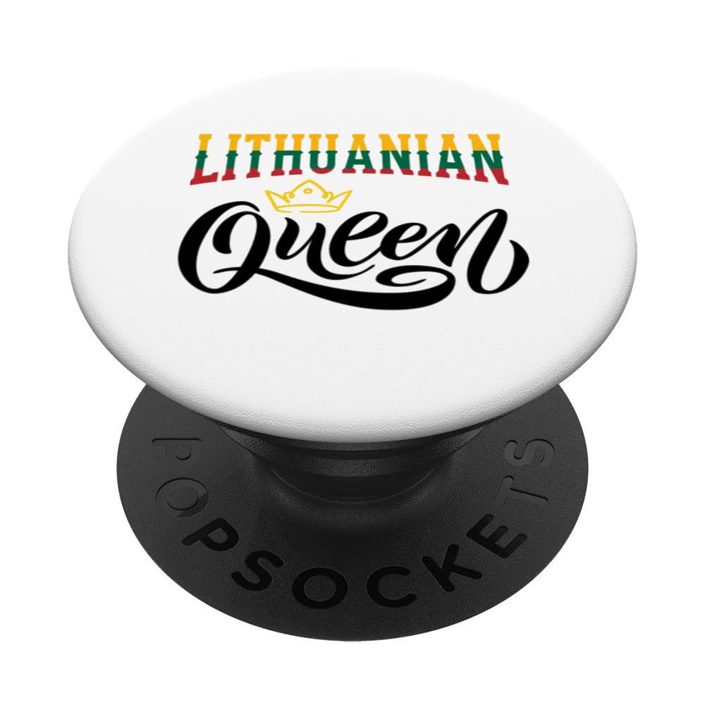 Lithuanian Queen Lithuania Lithuanian Lithuania Flag PopSockets Swappable PopGrip