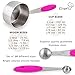 Measuring Cups and Measuring Spoons set by Chef U | Stainless Steel Measuring Cups and Spoons Set of 10 | Liquid Measuring Cup or Dry Measuring Cup Set | Stainless Measuring Cups (Pink)