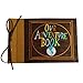 LINKEDWIN Embroidered Our Adventure Book, Suede Hardcover Scrapbook, 11.6 x 7.5 inch (Light Brown Pages)