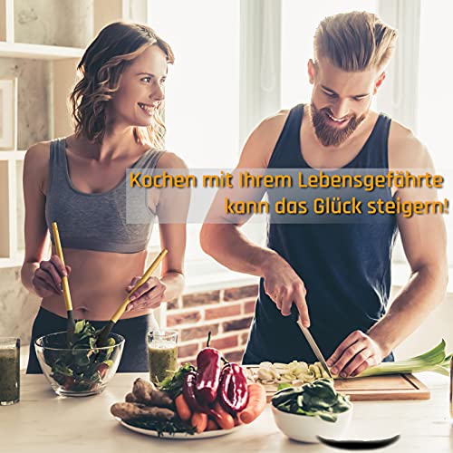 10 Stück Silikon Küchenhelfer Set, Hitzebeständig Küchenutensilien BPA Antihaft Hitzebeständiger Holzgriff Schaber Silikonspatel Set Küchenbackwerkzeuge (Schwarz)