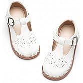 GINFIVE Toddler Girls Dress Shoes Little Kids Flats School Mary Janes Shoes