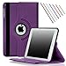 Apple iPad Mini Case / iPad Mini 2 case / iPad mini 3 Case - Thilon, 360 Degree Rotating Stand PU Leather Case Cover with Stand, Auto Sleep / Wake for iPad mini 1, 2, 3 case (Purple)