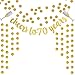 Threemart Glittery Gold Cheers to 70 Years Banner for 70th Birthday Wedding Anniversary Party Decoration