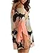 Eliacher Women's Casual Butterfly Sleeve Floral Print Chiffon Dress 6251 (L, 1)
