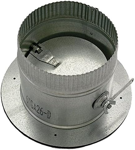 8" Round Take-Off Collar w/ Damper, 24 ga.