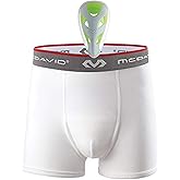 McDavid Boys' Boxer Brief Shorts with FlexCup Athletic Protection, Moisture Wicking & Cooling, Youth Sizes