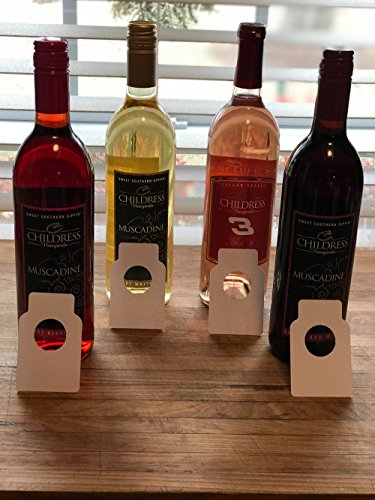 Wine Bottle Tags Kraft Leather Paper Made in USA, Premium Wine Cellar Labels - 110 Count