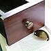 Ginsco 20pcs Vintage Traditonal Bronze Kitchen Cupboard Door Cabinet Drawer Shell Pull Handle Round Knob Set with 4mm Drill Bit