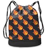 Hi 4Gym Fire-Emoji Drawstring Bag Sport Gym Sack