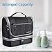 VAGREEZ Toiletry Bag, Upgraded Hanging Travel Toiletry Organizer Kit with Heavy-duty Zippers Waterproof Comestic Bag Dop Kit for Men or Women (Dark-Black)
