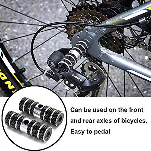 Mantain Bike Foot Pegs, Aluminum Alloy Lead Foot BMX Pegs One Pair Two Pair (red-Two Pair)