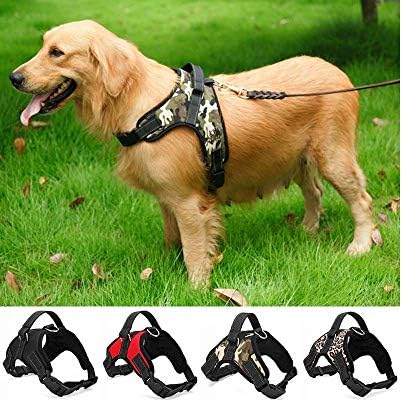 CoolDeals Nylon Heavy Duty Dog Pet Harness Collar K9 Padded Extra Large Dog Harnesses Vest Husky Dogs Supplies (Camouflage, Extra Large)