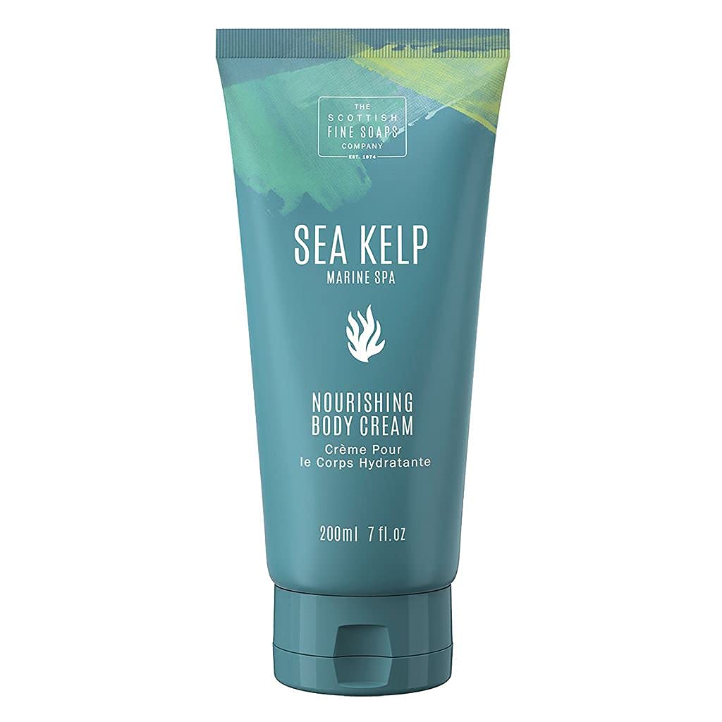 Scottish Fine Soaps - Sea Kelp Marine Spa Nourishing Body Cream - With Shea Butter, Sweet Almond Oil and Jojoba - Sensitive Formula - Vegan Friendly - 200ml