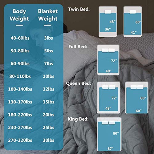 Syrinx Queen Size Weighted Blanket 20 lbs for Adults Heavy (60"x80