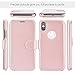 Filoto iPhone Xs Wallet Case, iPhone X Case, Premium PU Leather Wallet Case with Card Holder/Magnetic Closure Flip Cover for Apple iPhone X/Xs iPhone 10 (Rose Gold)