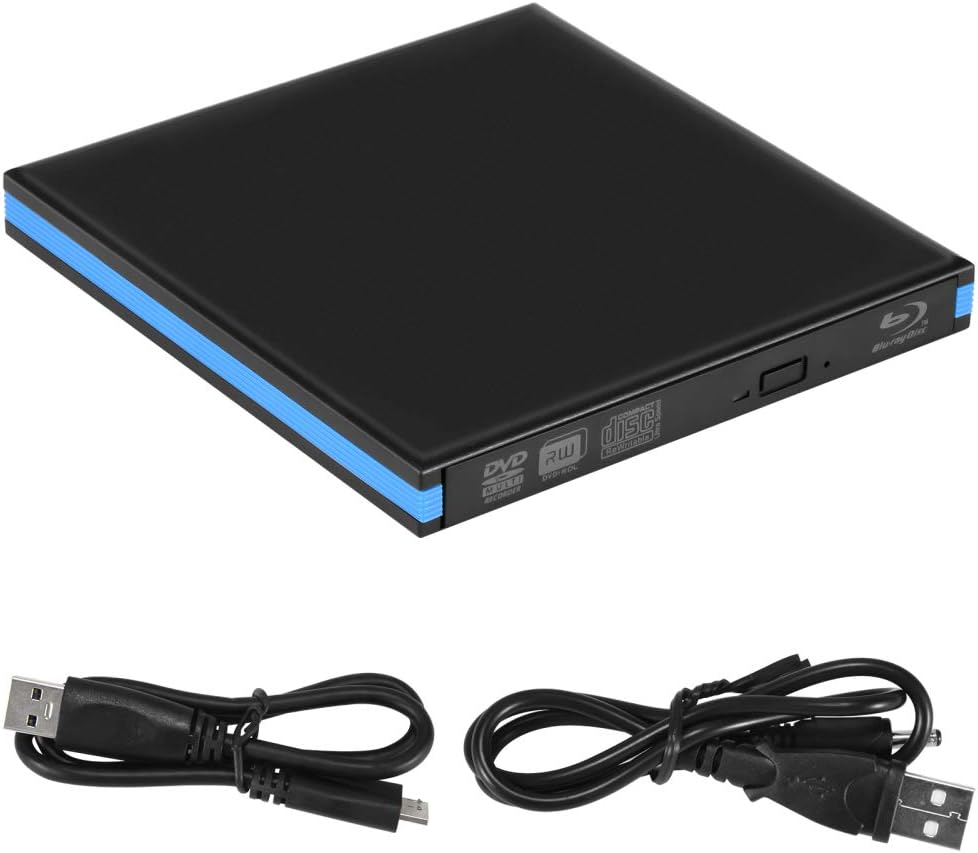 Kacsoo External CD Drive, Reader Writer Burner, USB 3.0 Portable CD/DVD