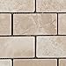 Durango Cream (Paredon) Travertine 2 X 4 Tumbled Brick Mosaic Tile - Sample Piece