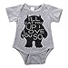 Cute Toddler Baby Girls Boys Monster Romper Bodysuit Outfits One-pieces(9-12 Months, Gray)