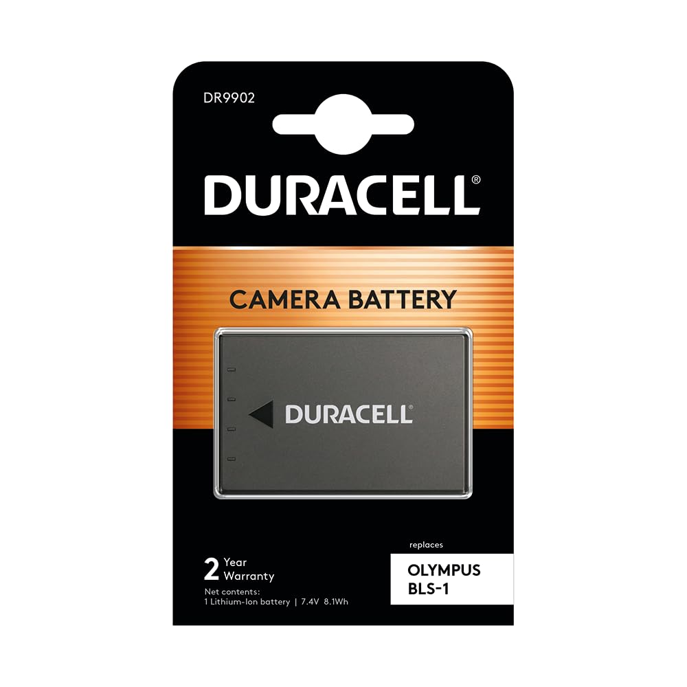 Duracell DR9902 Premium Analog Olympus BLS-1 Battery PEN E-P1 E-P2 E-P3 E-PL1 7.4V 1050mAh, 0.51 in*2.17 in*1.38 in