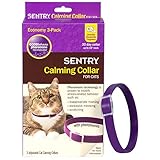 SENTRY Calming Collar for Cats, Up to 15-Inch Neck, Includes Three Cat Calming Collars, Lavender Chamomile Fragrance