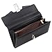 Women's Long Litchi Grain Leather Lock the Chain Card Holder Zipper Hand Bag Wallet