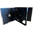 MediaPack4All 24mm Chubby Quad Jewel Case (4-Disc Capacity), Black Chubby Jewel Case for CD/DVD/Game Storage (5)