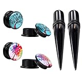 BodyJ4You Screw Fit Plug Kit Tree of Life Set with Tapers 4G-16mm (6 Pieces)