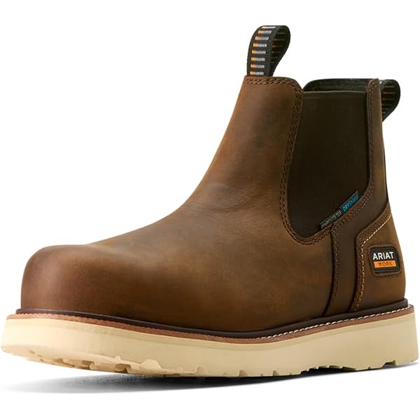 thumbnail image 2 of Ariat Men's Rebar Lift 8" Waterproof Safety Toe Distressed Brown Work Boot 14 EE 2 of 12