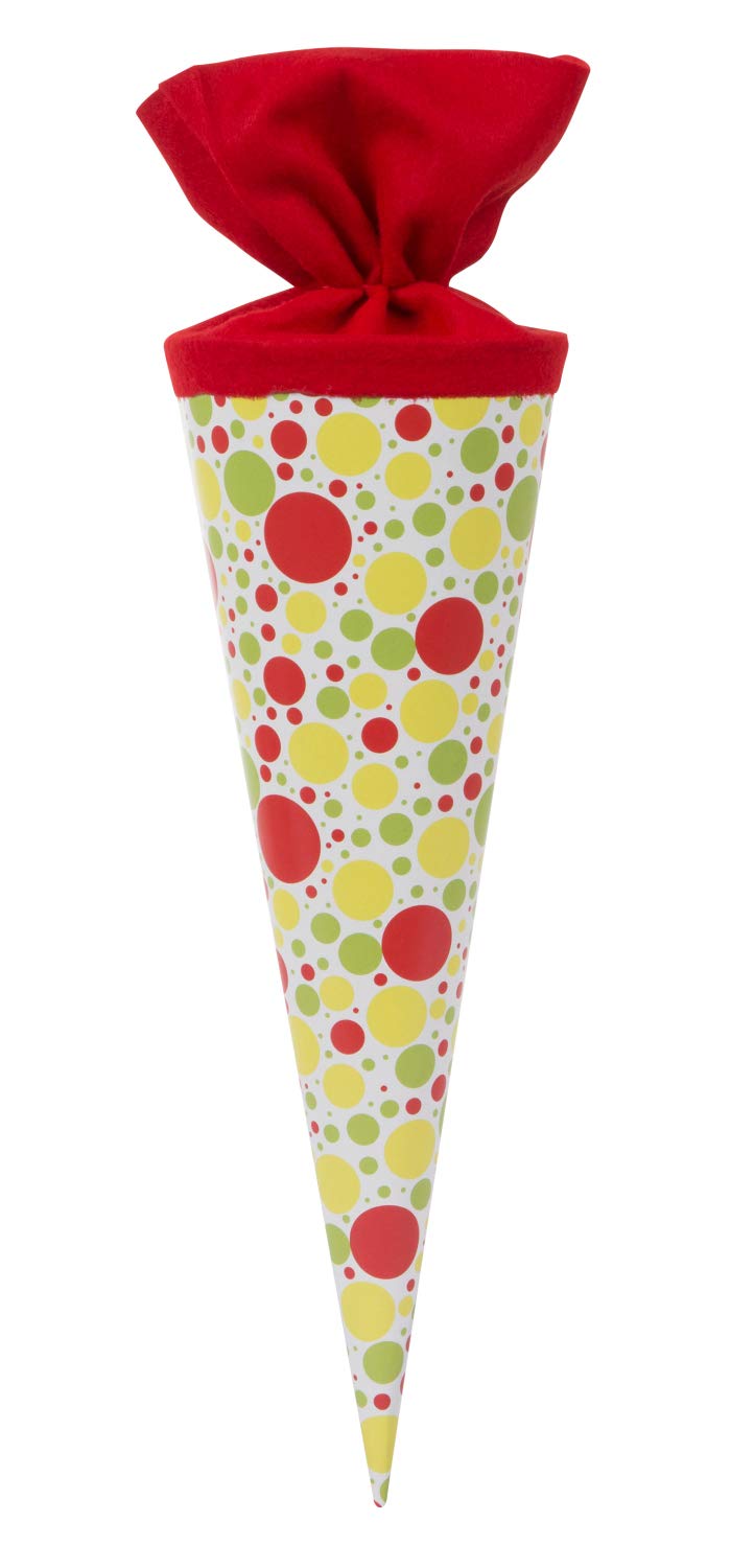 School Cone 35 cm dots