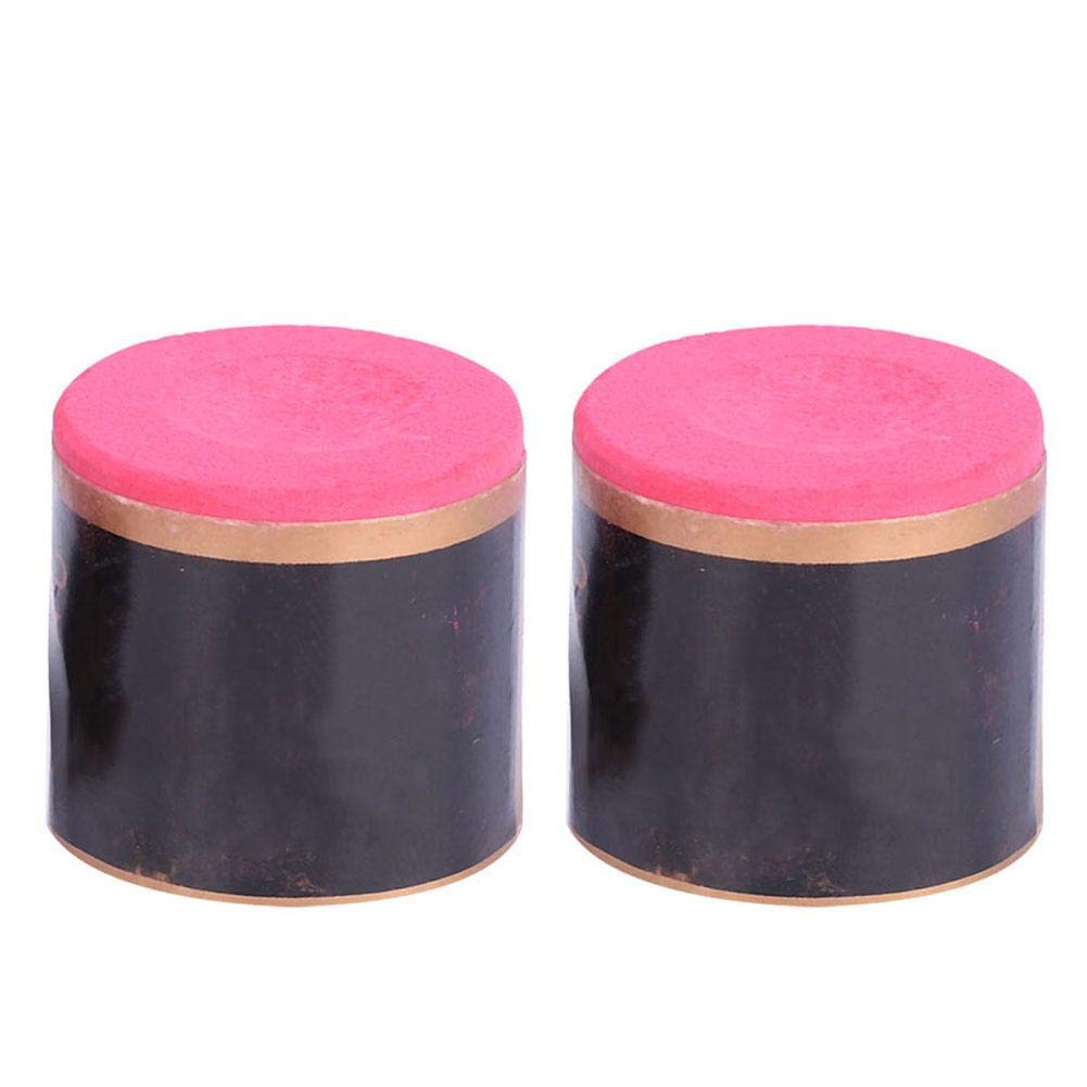 Pool Cue Chalks, 2pcs Cue Tips Chalk, No-Slip Cue Tip Chalk Table Billiard Pool Cue Chalk Accessory for Snooker Pool(Red)