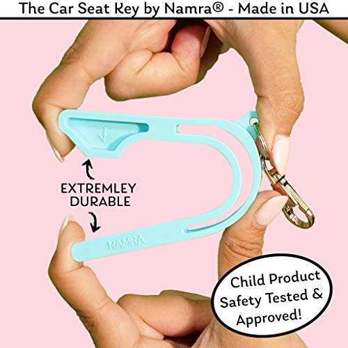 The Car Seat Key - Easy CAR SEAT UNBUCKLE by NAMRA Made in USA (Grey)