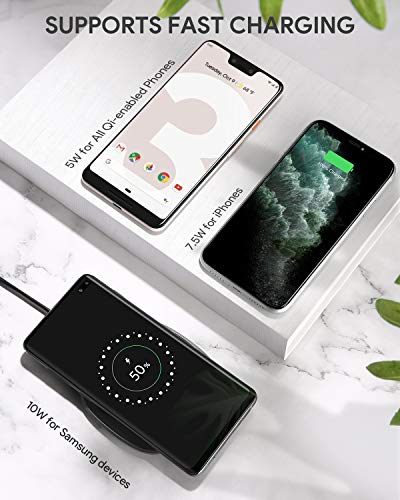 AUKEY USB-C Wireless Charger, 10W Qi Fast Wireless Charging Pad, Compatible with Samsung S10 / S10+  - //coolthings.us