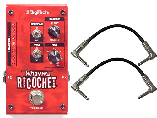 Digitech Ricochet Mini Treadle Free Whammy Pedal w/ 2 Patch Cables