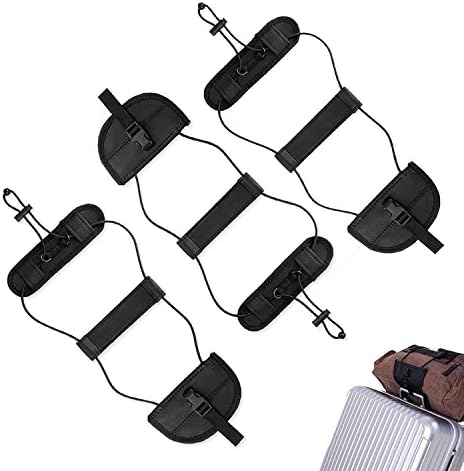 Bag Bungee,Luggage Bungee Strap Add a Bag, Z&amp;L Adjustable Travel Suitcase Belt Travel Accessories (3pack-black)