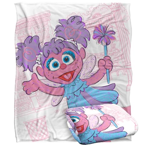 Sesame Street Blanket, 152 x 127 cm Big Abby On The Street Silky Touch Super Soft Throw Blanket