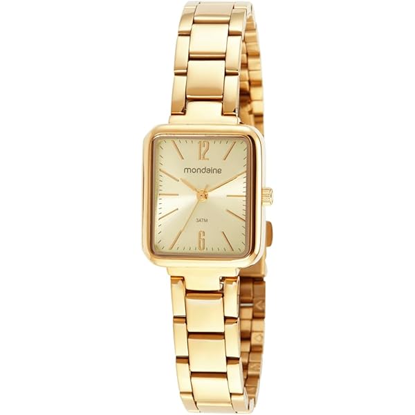 Relógio Technos Feminino Quadrado Style Dourado 2039DZ 1X | Amazon